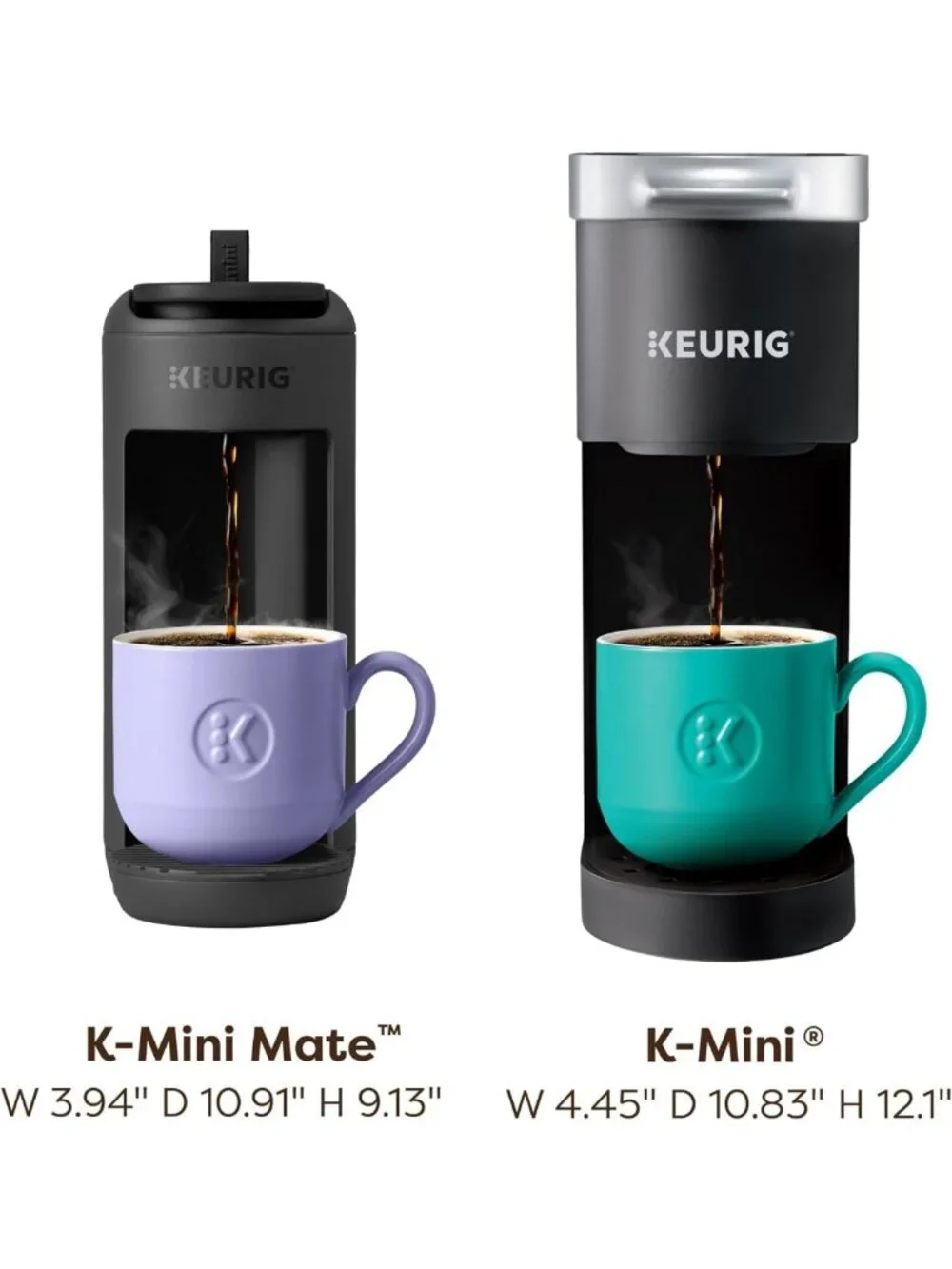 Compact Single Serve Coffee Maker - Brews 12 oz, Portable for Dorms & Offices